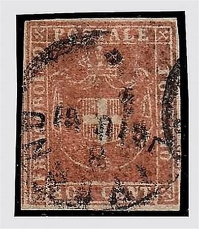 TOSCANA - 1860, Governo provvisorio, 80 c. bistro carnicino (22a) ben...