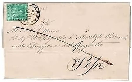 TOSCANA ANNULLAMENTI - 1856, BARGA doppio cerchio (p.11) su 2 cr. (5) su...