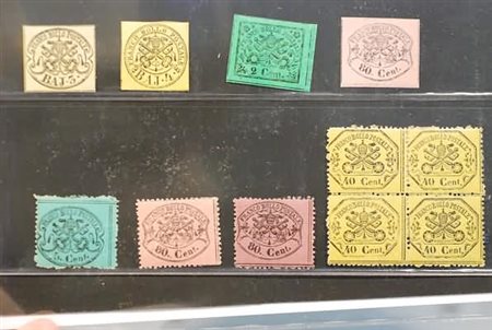 LOTTI ANTICHI STATI ITALIANI - STATO PONTIFICIO, 7 esemplari nuovi + una...