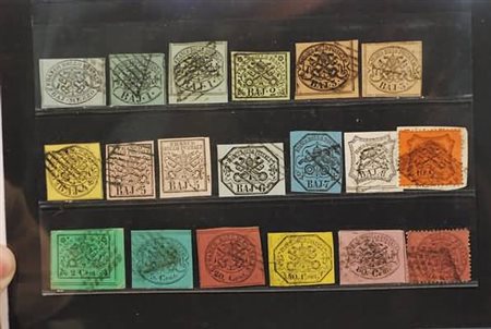 LOTTI ANTICHI STATI ITALIANI - STATO PONTIFICIO, 19 esemplari delle 3...