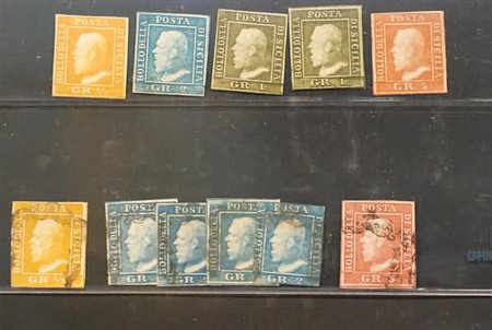 LOTTI ANTICHI STATI ITALIANI - 1859, SICILIA, lotto di 11 esemplari (5 nuovi...