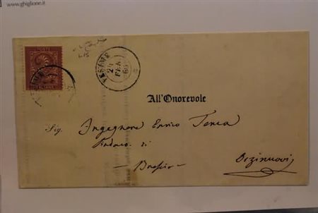 REGNO D'ITALIA ANNULLAMENTI - 1866, VESIME, doppio cerchio (p.7) su 2 c....