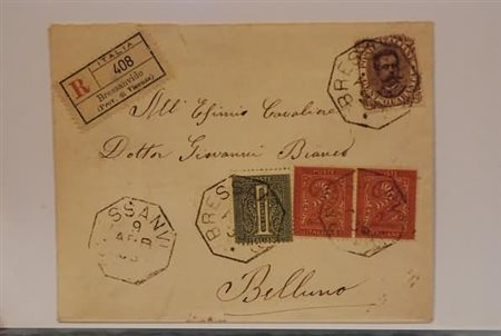 COLLETTORIE - 1898, BRESSANVIDO ottagonale su 40 c. (45) + 1 c. (T14) + 2 c....