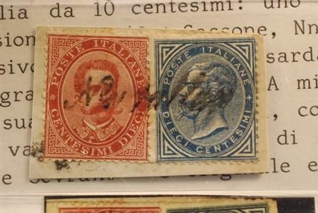 COLLETTORIE - 1879, NURALLAO, corsivo annullatore di V.E.II 10 c. (27) e...