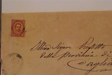 COLLETTORIE - 1884, OSINI, corsivo (p.10) annullatore di 10 c. (38) su piego...