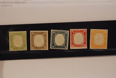 REGNO D'ITALIA - 1861, Province Napoletane, non emessi 5 valori cpl....