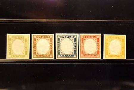 REGNO D'ITALIA - 1861, Province Napoletane, non emessi 5 valori cpl....