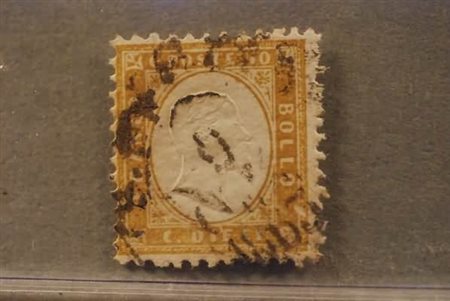 REGNO D'ITALIA - 1862, 10 c. bistro giallastro (1). (Cert. Caffaz).(USATO)