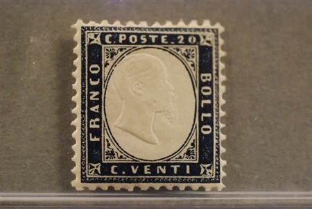 REGNO D'ITALIA - 1862, 20 c. indaco (2).(GOMMA INTEGRA)