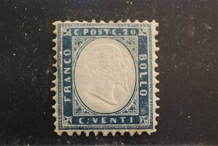REGNO D'ITALIA - 1862, 20 c. azzurro chiaro latteo (2d) la più rara tonalità...