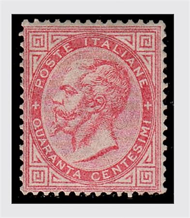 REGNO D'ITALIA - 1863, 40 c. rosa carminio (L20) di discreta centratura....