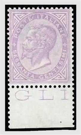 REGNO D'ITALIA - 1863, 60 c. lilla chiaro (L21) splendido per freschezza e...