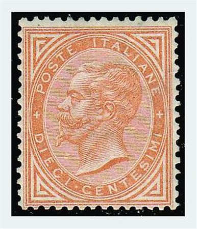 REGNO D'ITALIA - 1866, 10 c.giallo chiaro, tiratura di Torino (T17a) fresco...