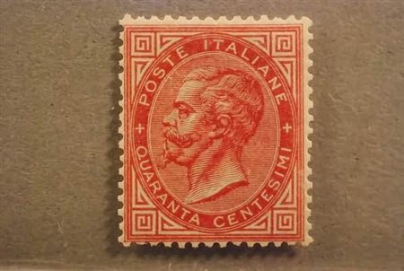 REGNO D'ITALIA - 1866, 40 c. rosa carminio (T20) esemplare fresco e...