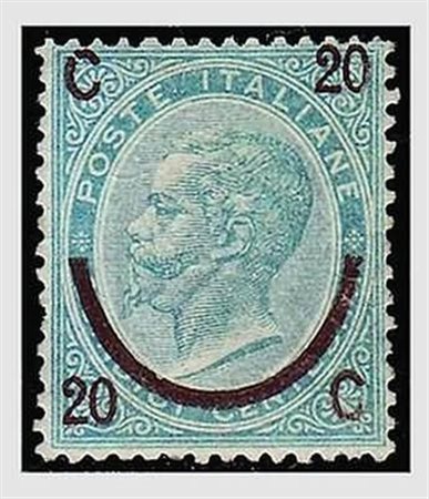 REGNO D'ITALIA - 1865, 20 c. su 15 c celeste chiaro I tipo (23) ottimamente...