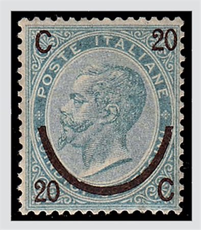 REGNO D'ITALIA - 1865, 20 c. su 15 c celeste chiaro I tipo (23), fresco e ben...