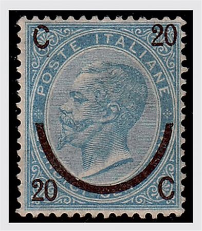REGNO D'ITALIA - 1865, 20 c. su 15 c celeste chiaro I tipo (23) discreta...
