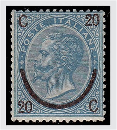 REGNO D'ITALIA - 1865, 20 su 15 c. II tipo (24), discreta centratura. (Cert....