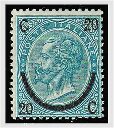 REGNO D'ITALIA - 1865, 20 su 15 c. II tipo (24), esemplare molto...