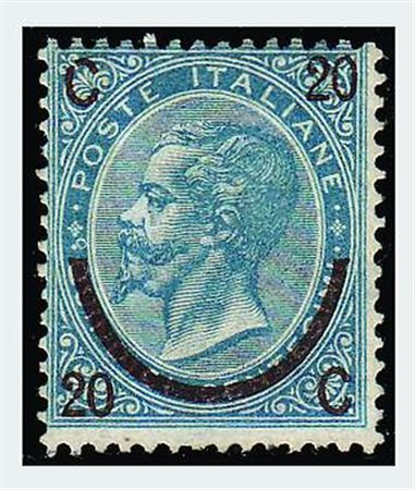 REGNO D'ITALIA - 1865, 20 su 15 c. II tipo (24) fresco esemplare....