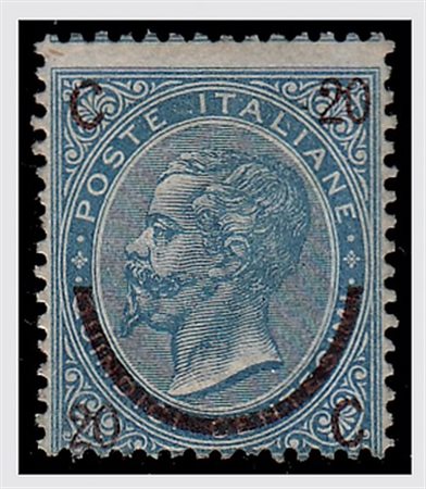 REGNO D'ITALIA - 1865, 20 su 15 c. II tipo (24). (Cert. Fiecchi. Cert....