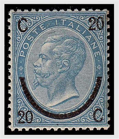 REGNO D'ITALIA - 1865, 20 su 15 c. III tipo (25) ben centrato. (Raybaudi....