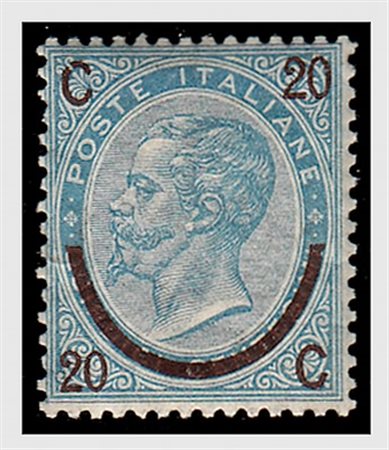REGNO D'ITALIA - 1865, 20 su 15 c. III tipo (25) fresco e di discreta...