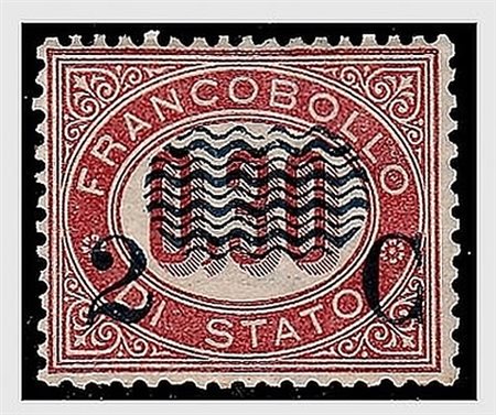 REGNO D'ITALIA - 1878, Servizio soprastampati, 2 c. su 0,30 (32) discreta...
