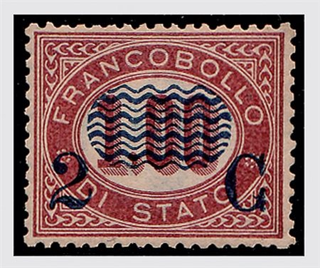 REGNO D'ITALIA - 1878, Servizio soprastampato 2 c. su 1,00 (33) ottima...
