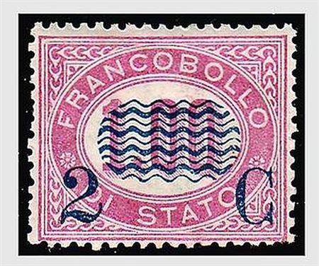 REGNO D'ITALIA - 1878, Servizio soprastampati 2 c. su 1,00 lacca (33) buona...
