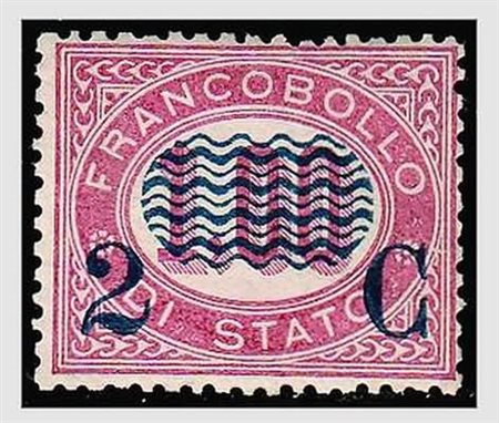 REGNO D'ITALIA - 1878, Servizio soprastampati 2 c. su 1,00 lacca (33). (A....