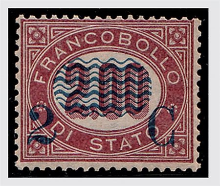 REGNO D'ITALIA - 1878, Servizio soprastampati 2 c. su 2,00 (34) buona...