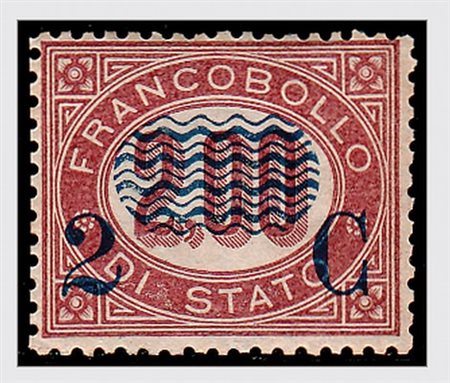 REGNO D'ITALIA - 1878, Servizio soprastampati 2 c. su 2,00 (34) buona...