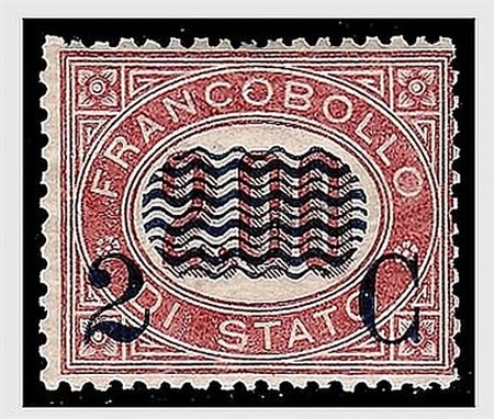 REGNO D'ITALIA - 1878, Servizio soprastampati, 2 c. su 2,00 (34) discreta...