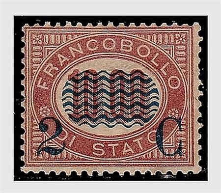 REGNO D'ITALIA - 1878, Servizio soprastampati, 2 c. su 10,00 (36) buona...