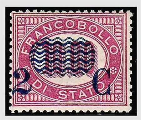 REGNO D'ITALIA - 1878, Servizio soprastampati, 2 c. su 10,00 (36)...