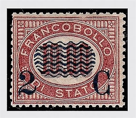 REGNO D'ITALIA - 1878, Servizio soprastampati, 2 c. su 10,00 (36) discreta...