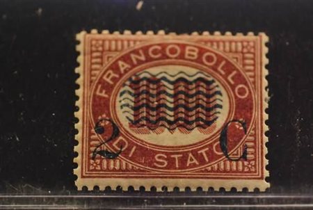 REGNO D'ITALIA - 1878, Servizio soprastampati, 2 c. su 10,00 (36) discreta...