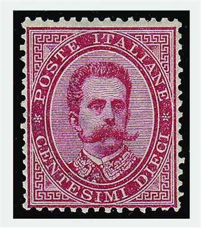 REGNO D'ITALIA - 1879, 10 c. carminio (38) esemplare di buona centratura. (A....