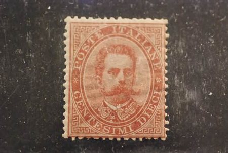 REGNO D'ITALIA - 1879, Umberto I, 10 c.carminio (38) buona centratura....