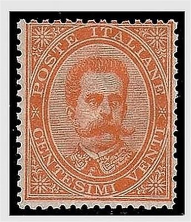 REGNO D'ITALIA - 1879, Umberto I, 20 c. arancio (39) fresco e ben centrato....