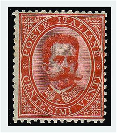 REGNO D'ITALIA - 1879, Umberto I, 20 c. arancio (39) fresco e di buona...