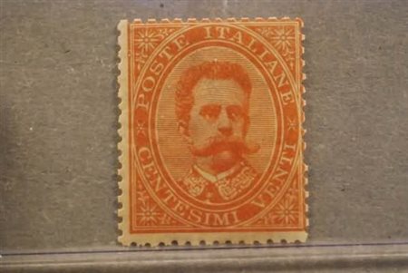REGNO D'ITALIA - 1879, Umberto I, 20 c. arancio (39). (Cert. R. Diena).(GOMMA...