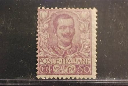REGNO D'ITALIA - 1901, Floreale, 50 c. malva (76). (Cert. Caffaz buono...