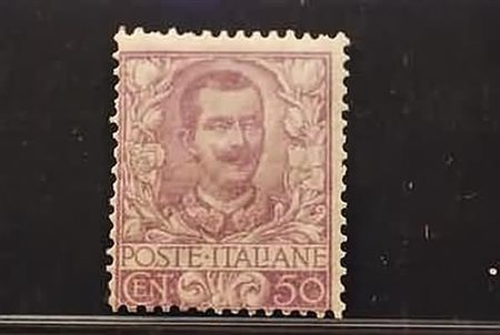 REGNO D'ITALIA - 1901, Floreale, 50 c. malva (76). (A. Diena, Raybaudi...