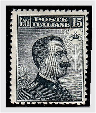 REGNO D'ITALIA - 1909, Michetti, 15 c. grigio nero (86) buona...