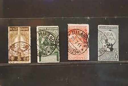 REGNO D'ITALIA - 1911, Cinquantenario Unità, 4 valori cpl. (92/95).(USATO)