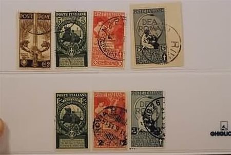 REGNO D'ITALIA - 1911, Cinquantenario Unità 4 valori cpl. (92/95) + i 3...