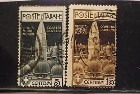REGNO D'ITALIA - 1912, Campanile di S. Marco 2 valori cpl. (97/98).(USATO)