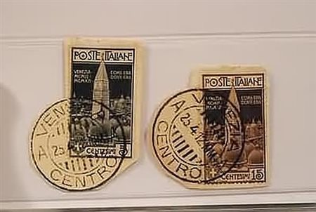 REGNO D'ITALIA - 1912, Campanile di S. Marco 2 valori cpl. (97/98) su 2...